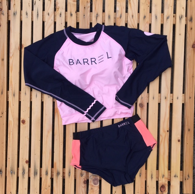 Bộ bikini , bộ đồ bơi nữ 2 mảnh, 3 mảnh màu hồng phối xanh BARREL