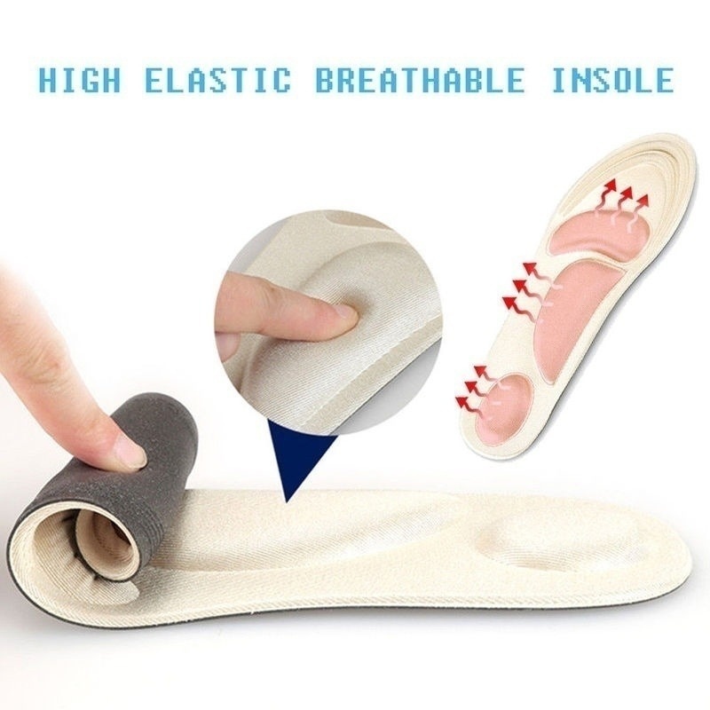 Miếng Lót Giày 4D Bằng Cao Su Non Hỗ Trợ Massage Chân Hỗ Trợ Giảm Đau Bàn Chân