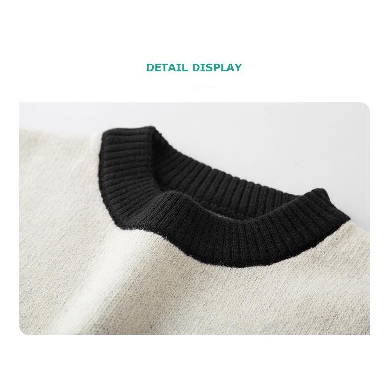 Áo Sweater Dệt Kim Chất Liệu Dày Dặn Thời Trang Thu Đông Hàn Quốc Mới 2022 Cho Bé Trai