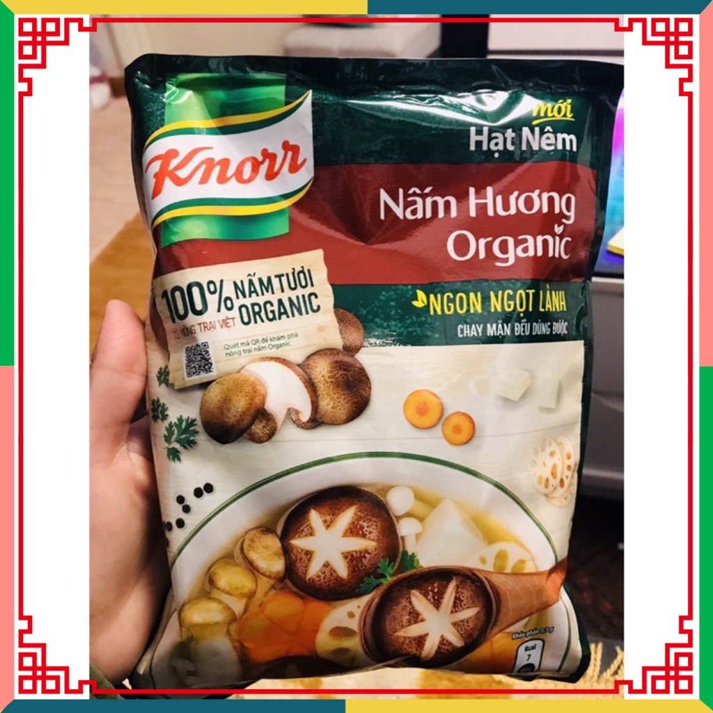 HOT LIKE Hạt nêm Knorr nấm hương mộc nhĩ organic 380g date mới