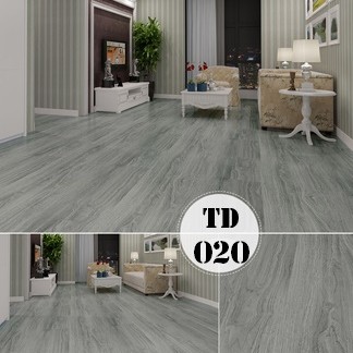 Sàn nhựa vân gỗ màu ghi xám