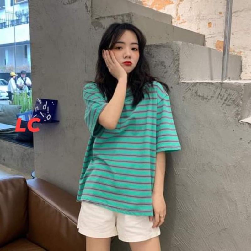 Áo thun tay lỡ Unisex Winxx, áo phông nam nữ kẻ ngang form rộng Hàn Quốc ATL03 | BigBuy360 - bigbuy360.vn