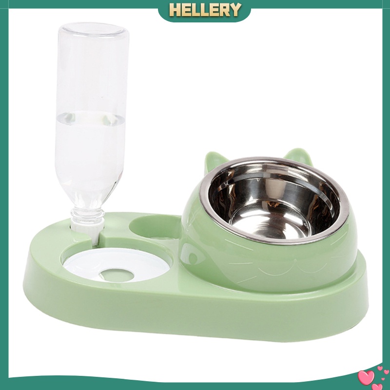 Tô Đựng Thức Ăn / Nước Uống Hai Ngăn Bằng Thép Không Gỉ Cho Thú Cưng | BigBuy360 - bigbuy360.vn