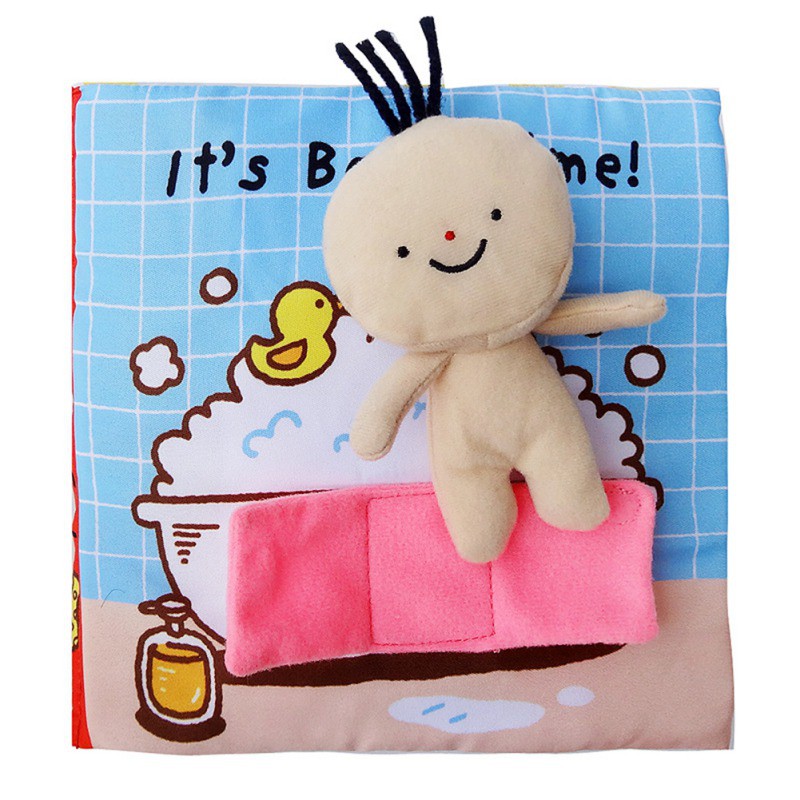 Soft 3D Baby Cloth Book of Bath Potty Infant Early cognitive Development Quiet Books Activity Book