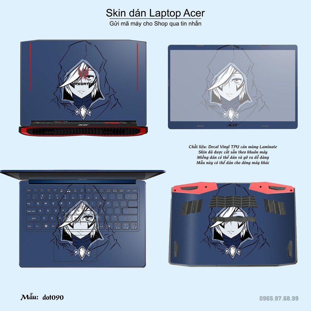 Skin dán Laptop Acer in hình Dota 2 _nhiều mẫu 15 (inbox mã máy cho Shop)