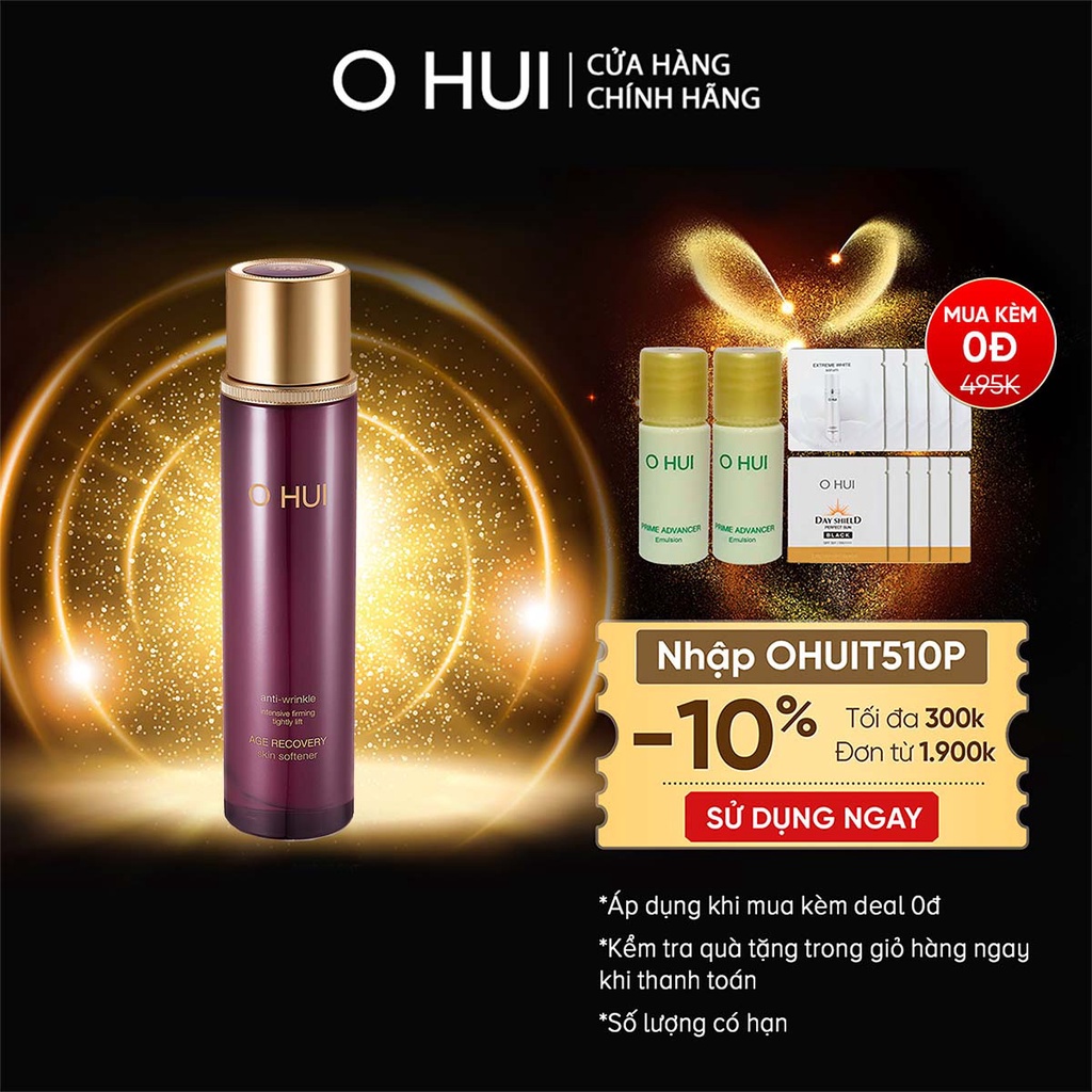 [Mã VISAPREMIUM giảm 150K]Nước cân bằng cải thiện nếp nhăn OHUI Age Recovery Skin Softener 150ml