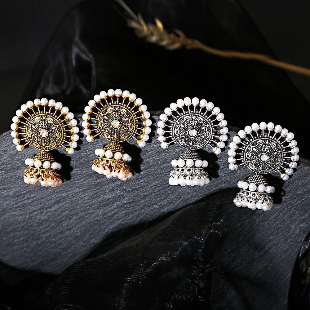 Bông Tai Dáng Dài Phong Cách Ấn Độ Cổ Điển Sang Trọng