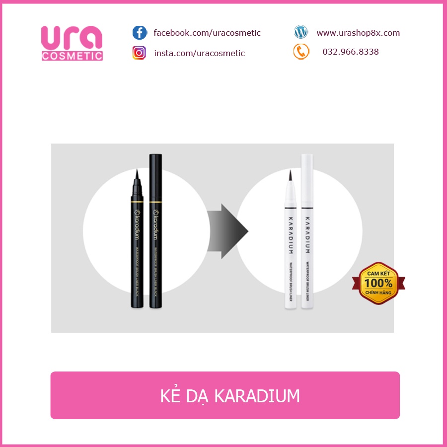 Bút dạ kẻ mắt Karadium Waterproof Brush Liner Black | BigBuy360 - bigbuy360.vn