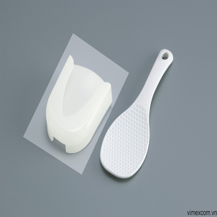 Muôi xới cơm kèm giá đựng cao cấp inomata Hàng Nhật Chính Hãng