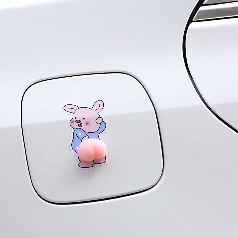 Miếng Dán 3D Chống Trầy Xước Họa Tiết Dễ Thương Trang Trí Cửa Sổ Xe Hơi REBUY1