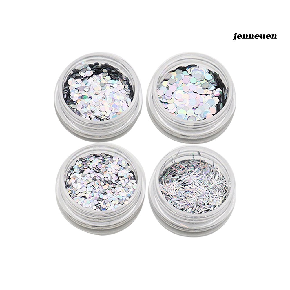 [Hàng mới về] Set 4 Hộp Sequin Lấp Lánh Trang Trí Móng DIY