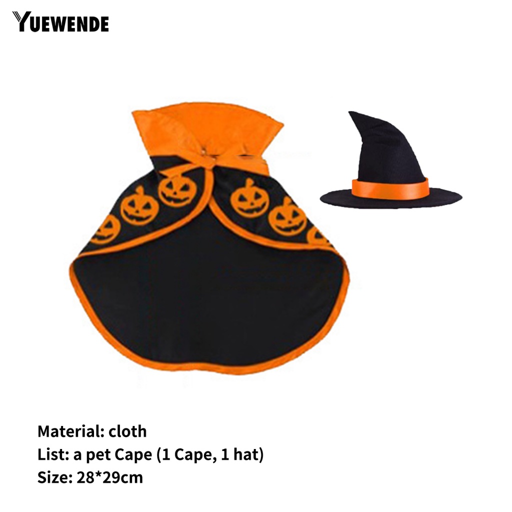 Yue.z Áo Choàng Nhẹ In Họa Tiết Bí Ngô Cho Thú Cưng