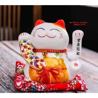 Mèo thần tài may mẵn vẫy tay size cao 16cm