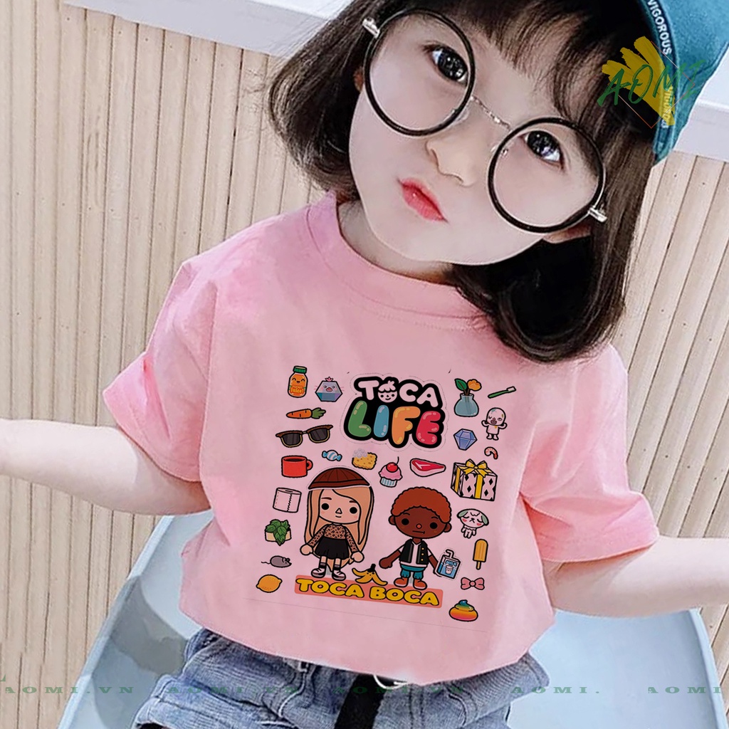 ÁO THUN UNISEX TOCA BOCA HỒNG PHÔNG NAM NỮ GIA ĐÌNH CẶP ĐÔI CÓ SIZE TRẺ EM CHO BÉ TRAI GÁI AOMIVN