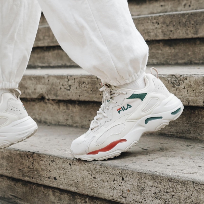 Giày thể thao Sneaker Fila Ray Tracer x BTS màu Xanh Lá Đỏ