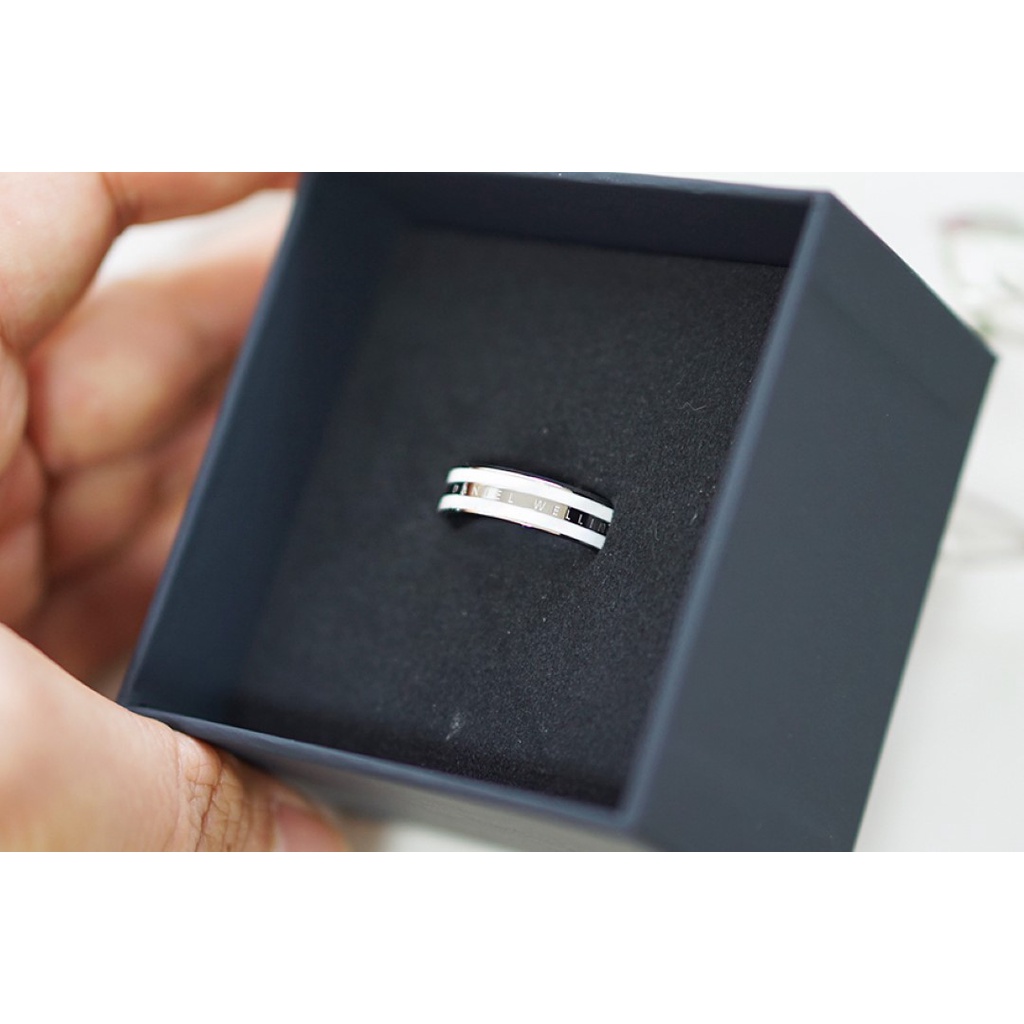Nhẫn Daniel Wellington Classic Emalie Ring Satin White DW Ring Chính Hãng - OtisWatch
