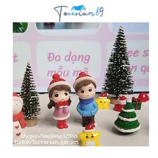 Trang trí noel tiểu cảnh terrarium cặp đôi noel quà tặng giáng sinh ý nghĩa
