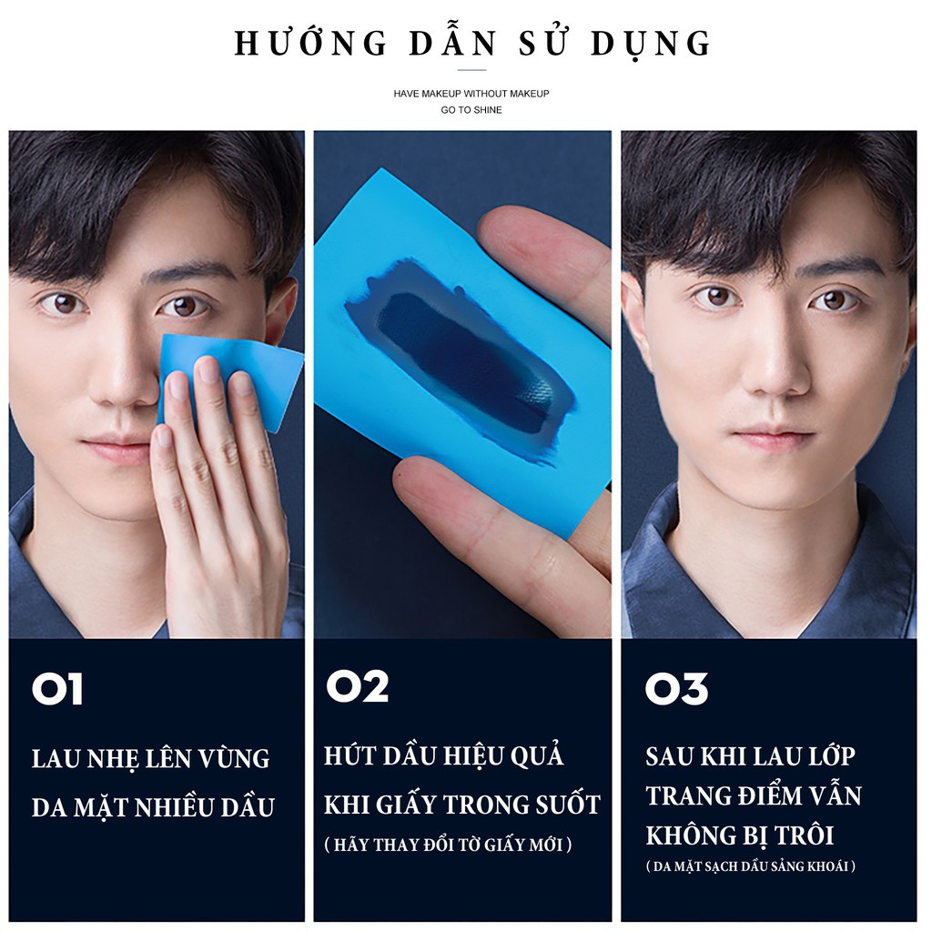 BLUEMAN Giấy Thấm Dầu Dưỡng Ẩm Làm Sạch Da Mặt Chất Lượng Cao | BigBuy360 - bigbuy360.vn