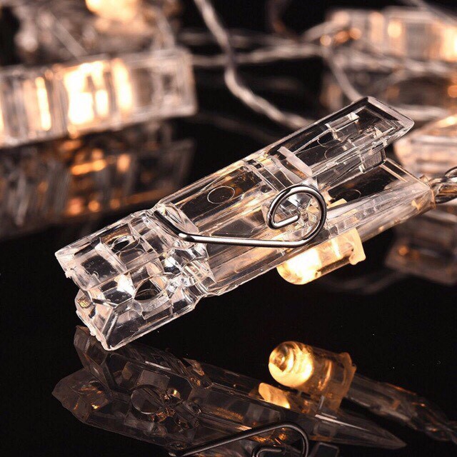 (Xài Pin Hoặc Điện) Dây Đèn Kẹp Ảnh 3M 20 Kẹp Có Đèn Led Phát Sáng Decor Trang Trí Kẹp Ảnh Nghệ Thuật | BigBuy360 - bigbuy360.vn