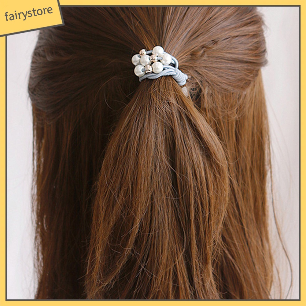 Dây Buộc Tóc Phối Hạt Ngọc Trai Giả Thời Trang Cho Nữ