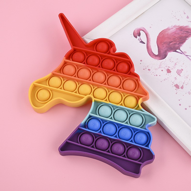 Pop It Fidget Toy, Đồ Chơi Pop It 2021 Bấm Nút Bóp Bóng Thông Minh Giảm Stress Bằng Silicon An Toàn Cho Trẻ Em
