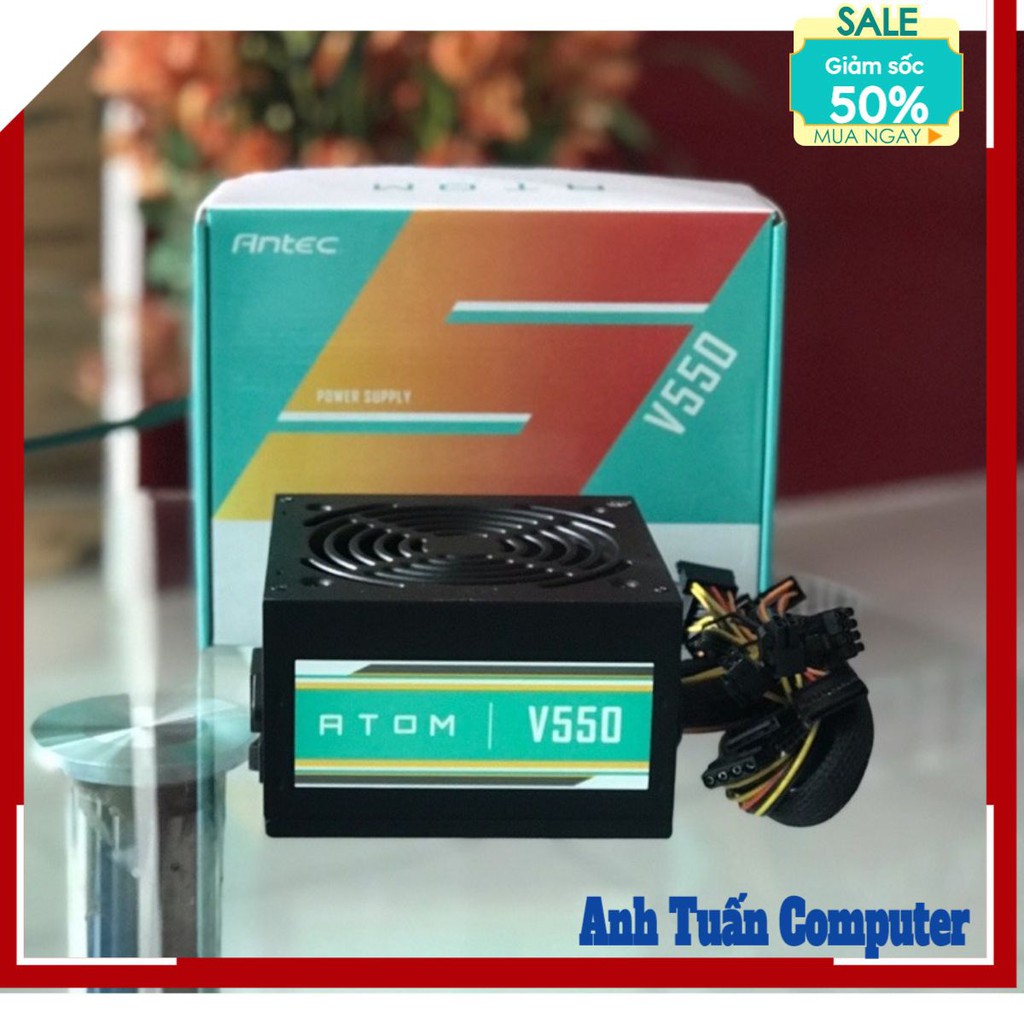 Nguồn Antec Atom 550W V550 + Dây Nguồn