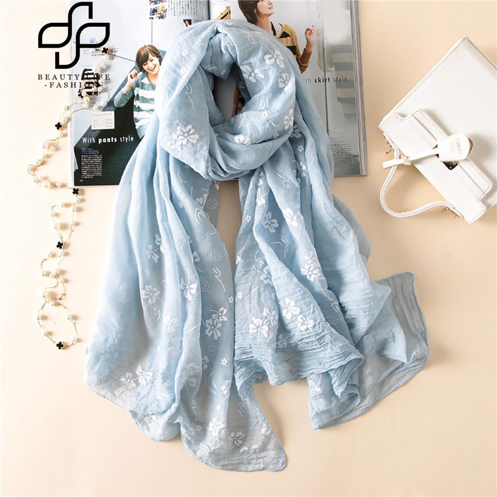 Khăn choàng cổ linen chống nắng