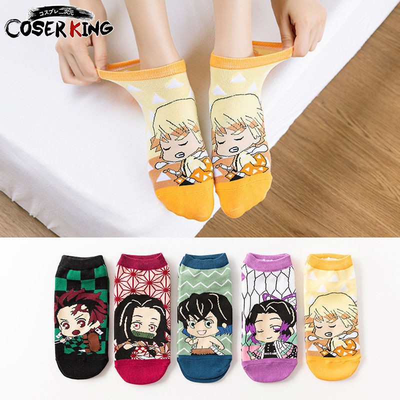 Vớ họa tiết Kimetsu No Yaiba Demon Slayer Tanjirou Zenitsu Nezuko cho người lớn và trẻ em