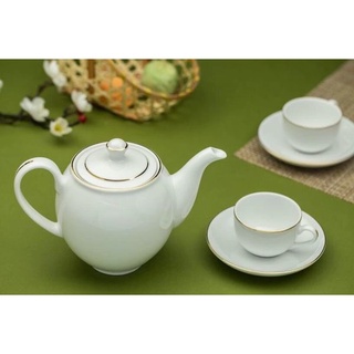 Bộ trà 0.5 l - camellia - chỉ vàng