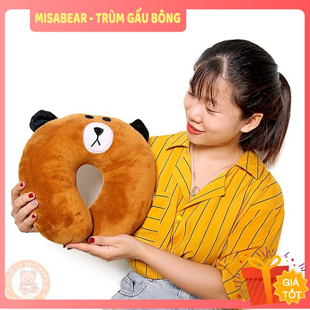 (Rẻ nhất shopee) Gối chữ U Brown , Chó ,Nhân vật hoạt hình