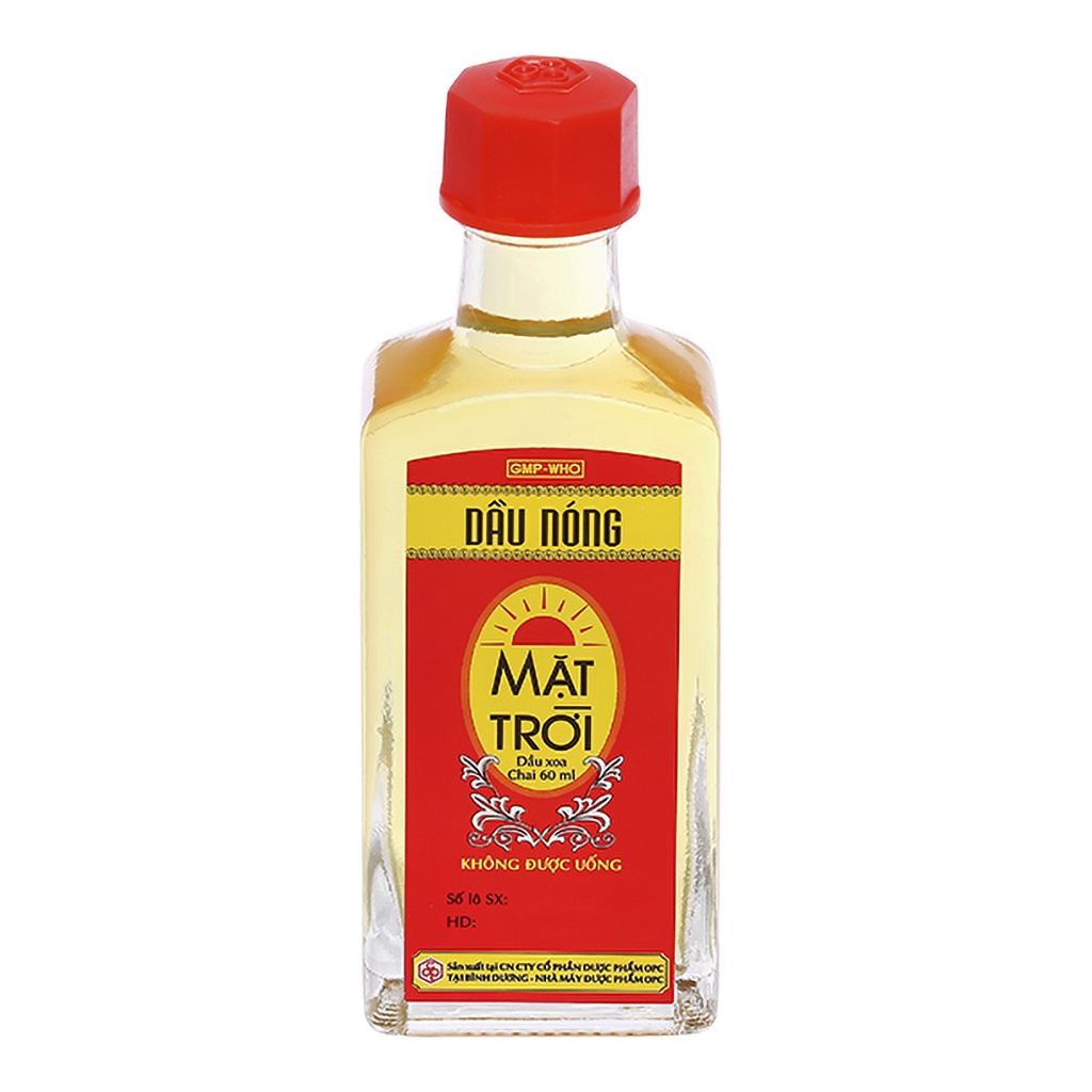 Dầu nóng mặt trời OPC - Dầu xoa bóp khi nhức mỏi, tê thấp, đau lưng