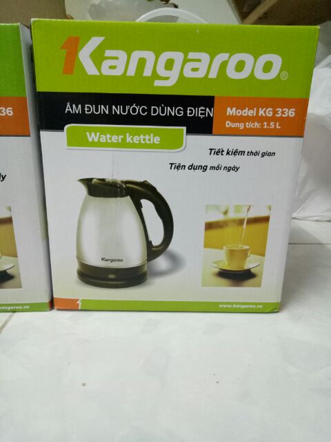 Bình đun nước kangaroo KG 336 1.5L chính hãng