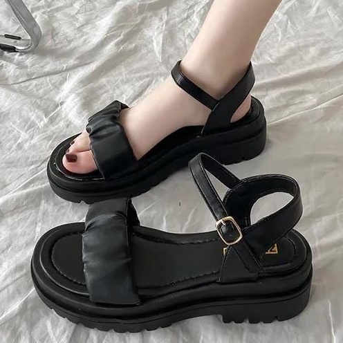 Giày Sandal Hở Mũi Đế Dày Phong Cách Roman Thời Trang Mùa Hè Mới 2022