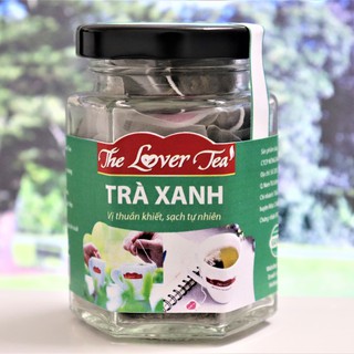TRÀ XANH TÚI LỌC lọ thủy tinh 16g (8 túi x 2g) - The Lover Tea