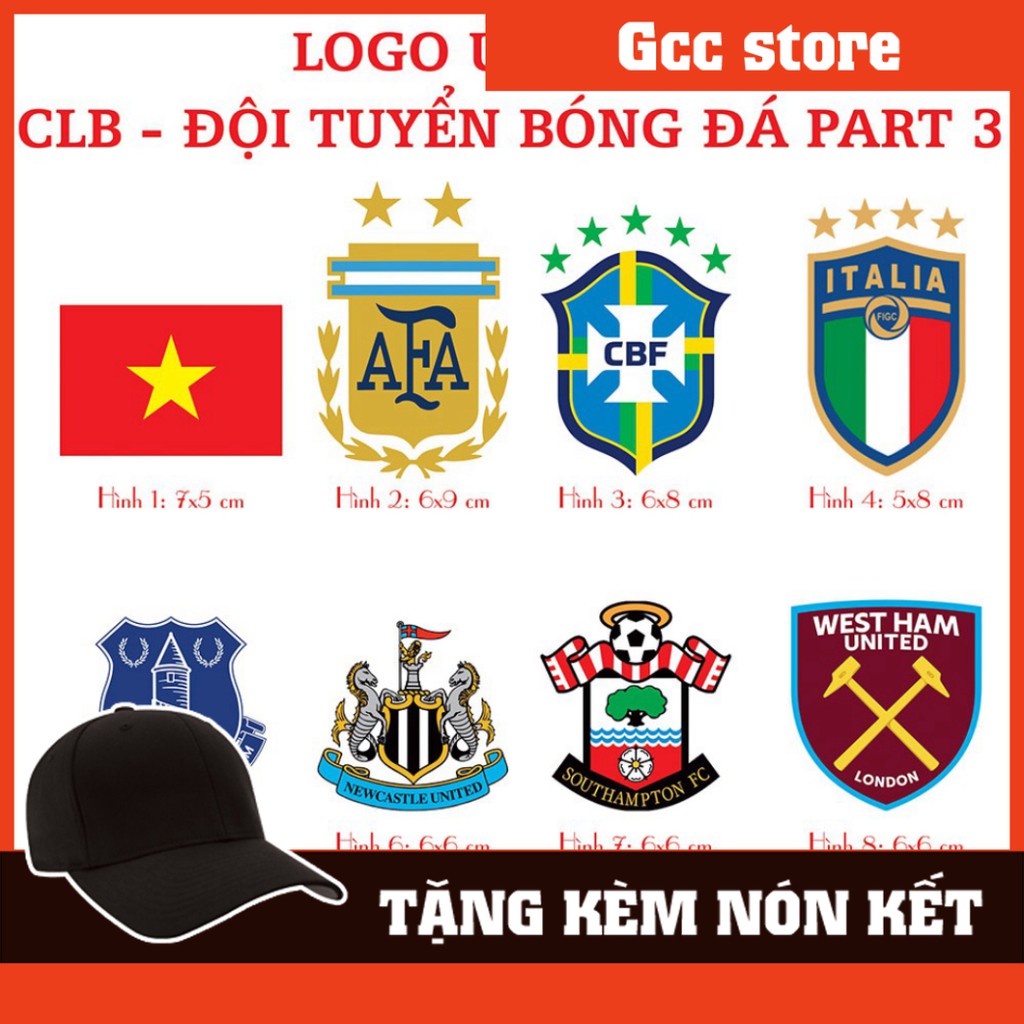 Siêu Xịn Logo ủi nhiệt các CLB và đội tuyển bóng đá nổi tiếng P3 - Sticker Patch HDMAX HD11 Siêu Xịn