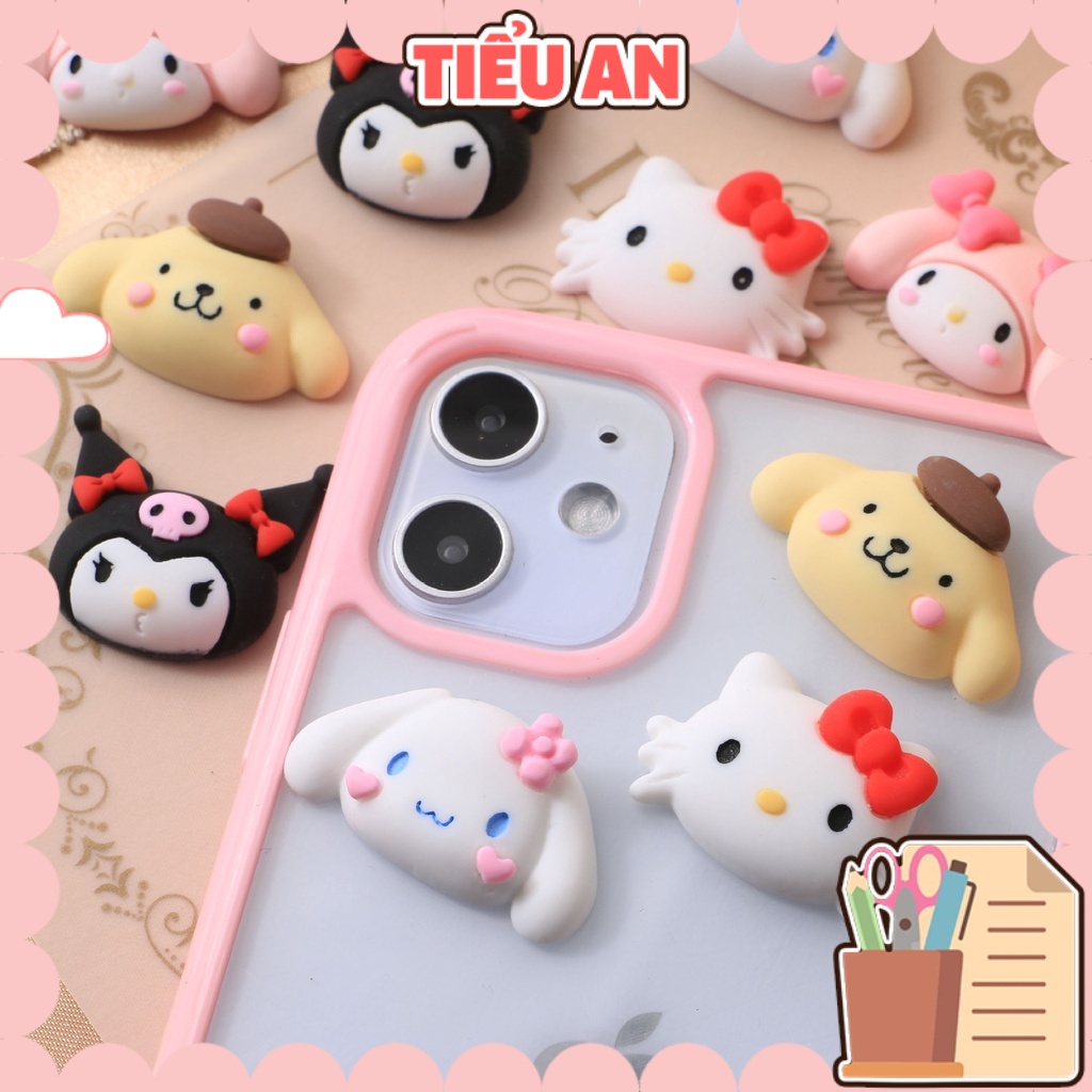Charm (C292) slime/ Dụng Cụ Charm Trang Trí [Ko Keo &amp; Nút] Hình Gương mặt Thú sinh động