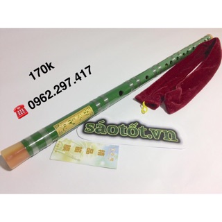 Sáo dizi xanh ngọc không khớp cao cấp