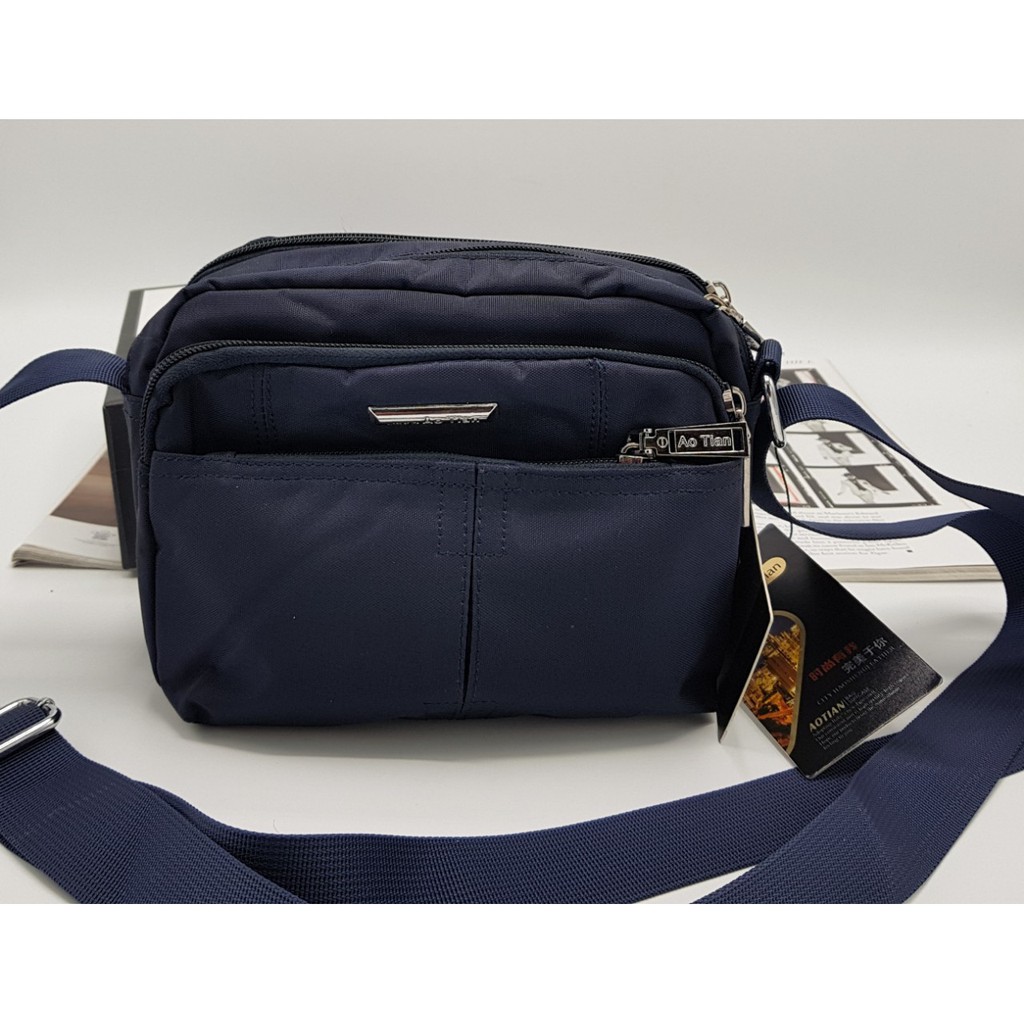 Túi đeo chéo nam vải dù khổ ngang nhiều ngăn size 18 nhiều màu DC131412 (ảnh thật) | BigBuy360 - bigbuy360.vn