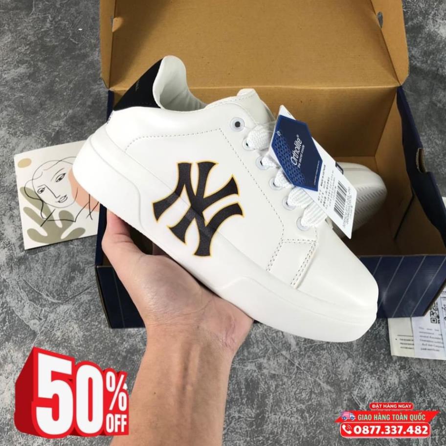 Giày MLB MCQ in chữ NY LA hàng cao cấp nam nữ, Giày MLB MC Queen tôn dáng tăng chiều cao cực hot 2022