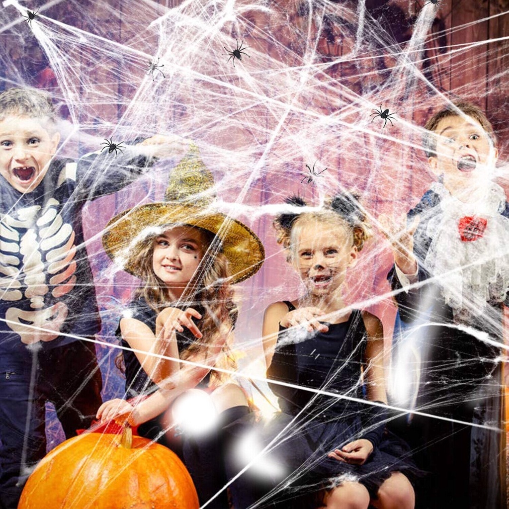 Mạng Nhện Giả 30 Nhện Trang Trí Halloween
