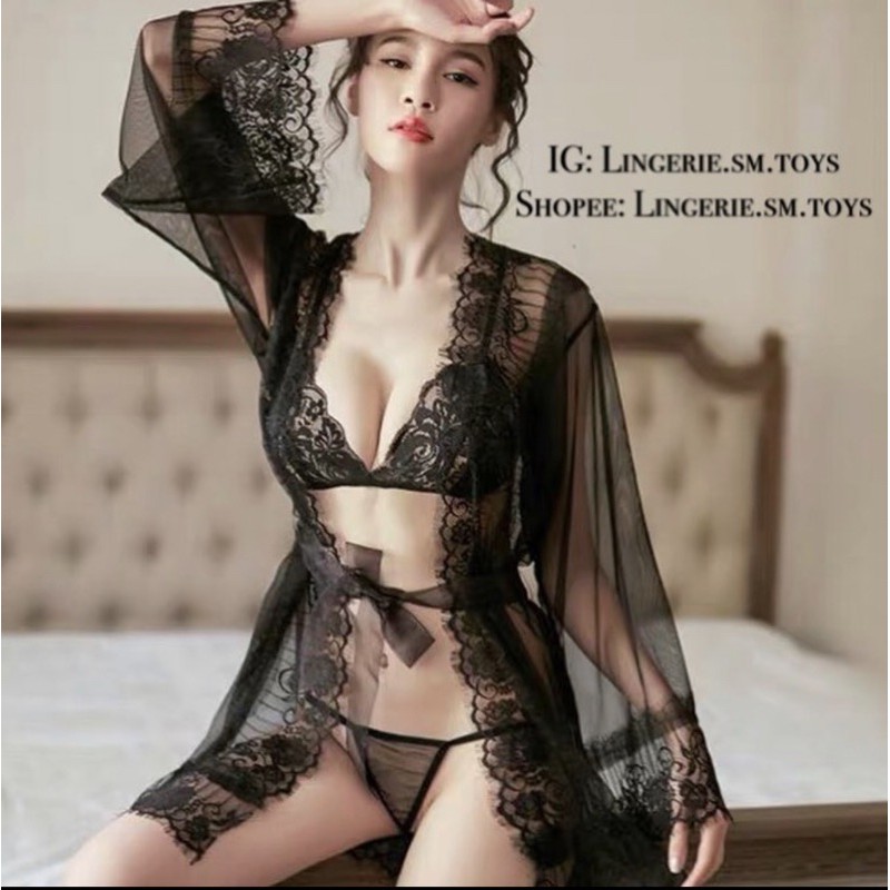 Áo Choàng Ren Tua Rua Sexy | Tặng Kèm Nội Y Ren Gợi Cảm