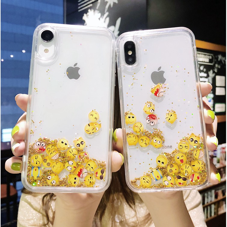 Ốp điện thoại kim tuyến nước họa tiết xinh xắn cho Apple Iphone11Pro Max Xs Xr 6 / 7 / 8plus 11