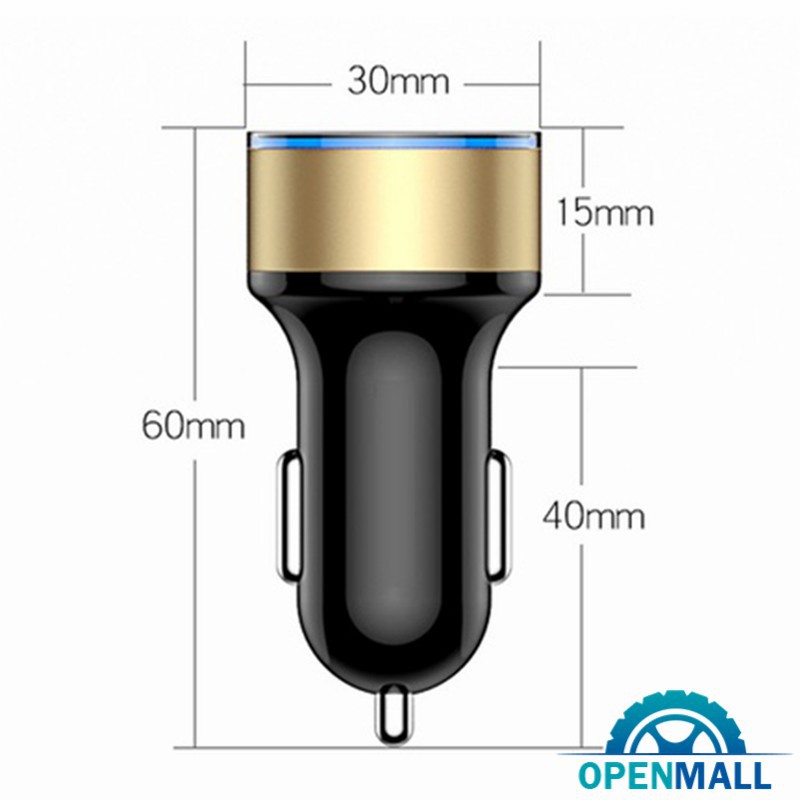 Đầu sạc 2 cổng USB 12-24V với màn hình hiển thị LCD chất lượng cao cho xe hơi