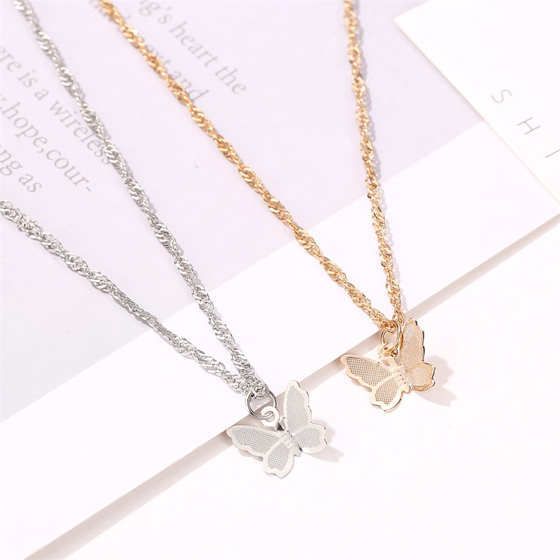 Vòng cổ DODDER chất liệu hợp kim mặt hình bướm xinh xắn dành cho nữ