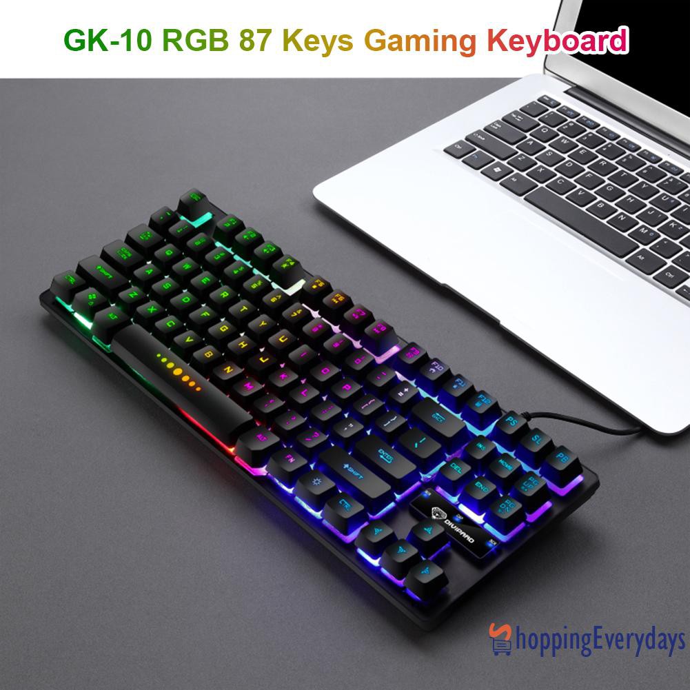 Bàn Phím Đèn Led 87 Phím Sev Gk-10 Rgb Cho Máy Tính