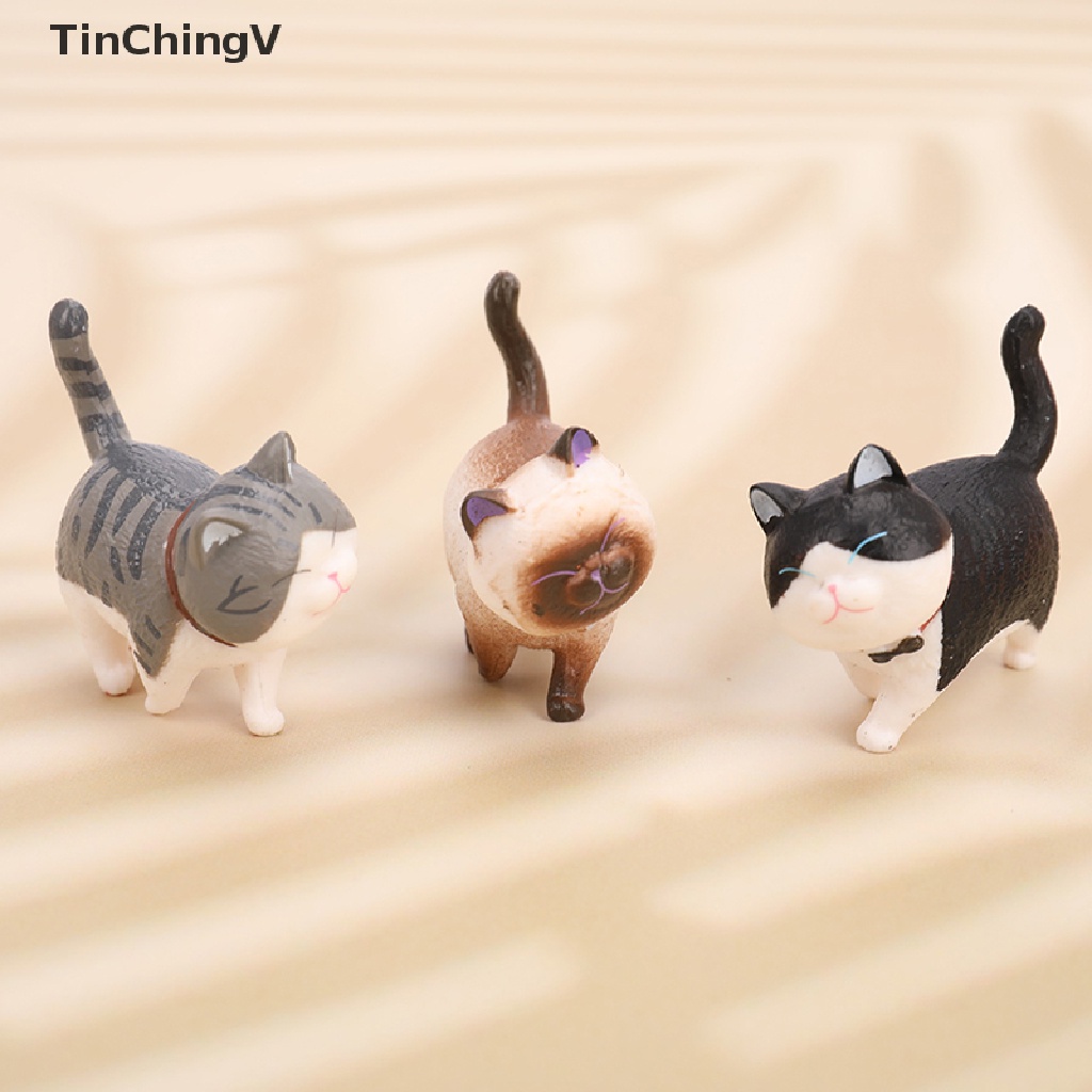 1 Mô Hình Chú Mèo Bằng PVC Dễ Thương Dùng Trang Trí