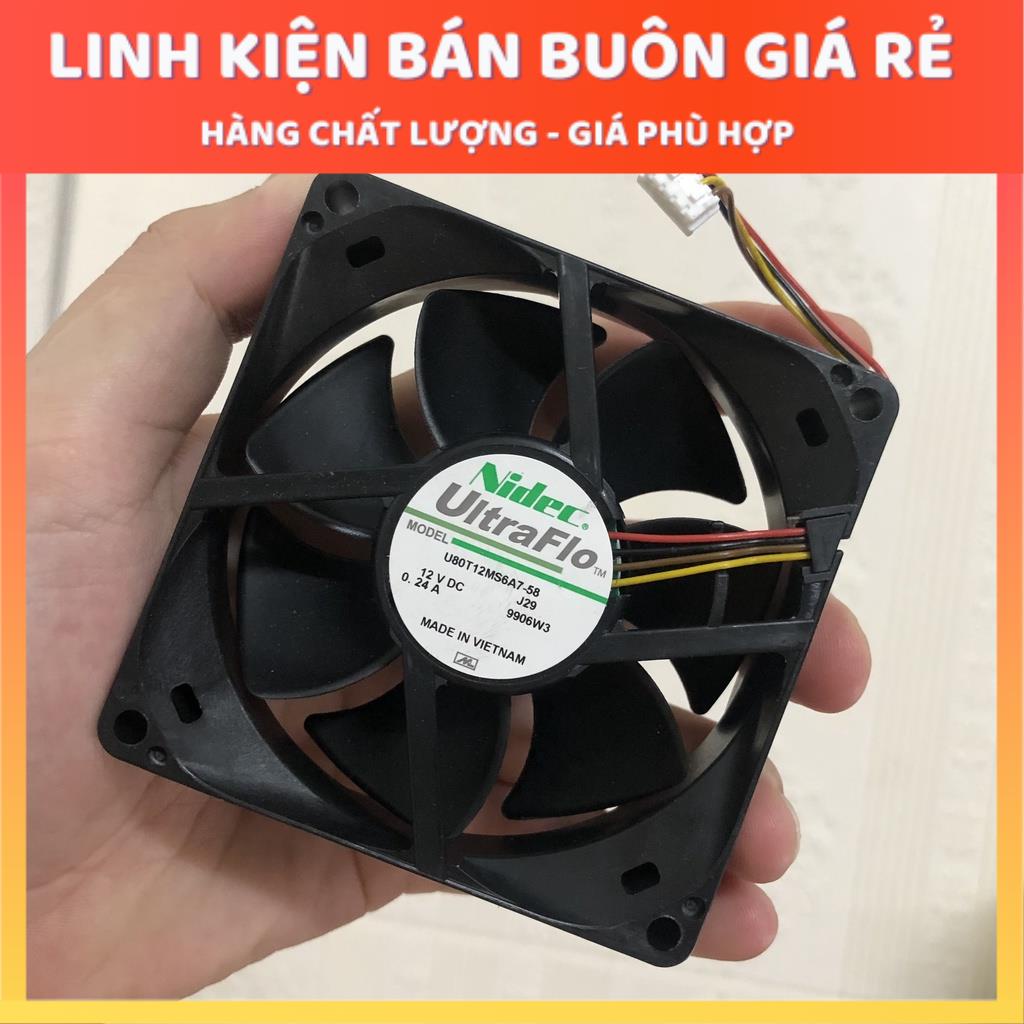 [Chính hãng] Quạt tản nhiệt 12v0.24A 8x8cm Chính Hãng Nidec