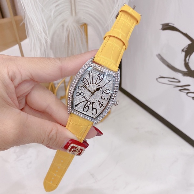 đồng hồ thời trang nữ đeo tay Franck muller full đá dây da cao cấp dễ thương chống nước chống xước khi sử dụng | BigBuy360 - bigbuy360.vn
