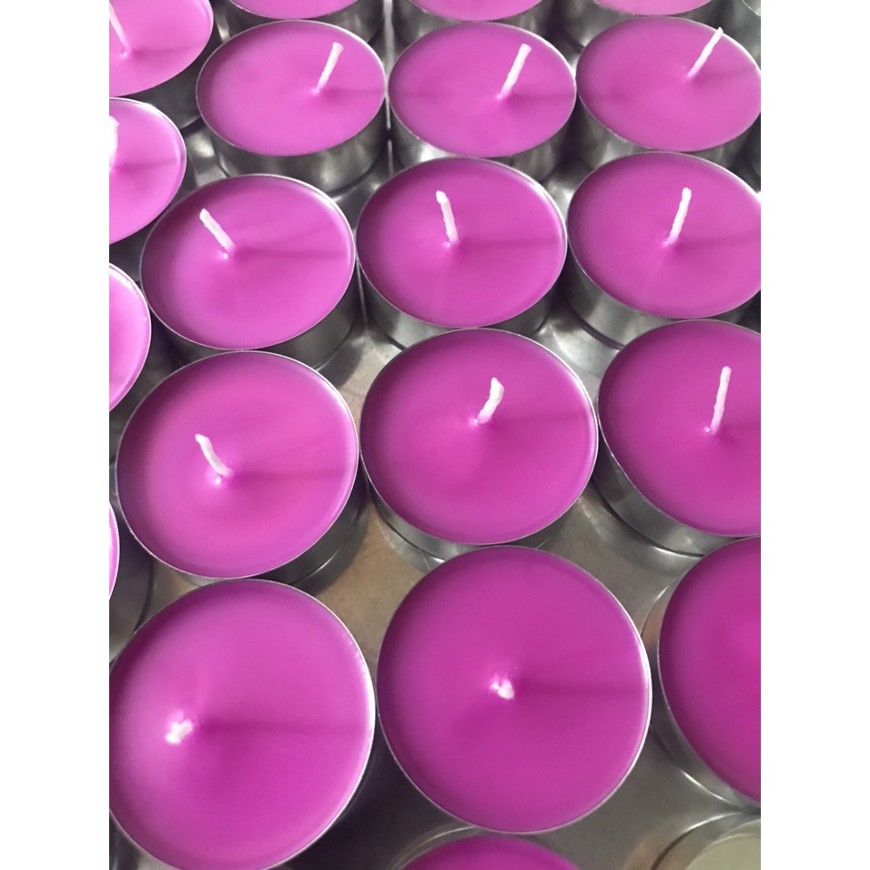 100 viên nến bơ thực vật-tặng10 viên nến cháy 4h nguyên chất-100 viên nến tealight -nhiều màu sắc lựa chọn