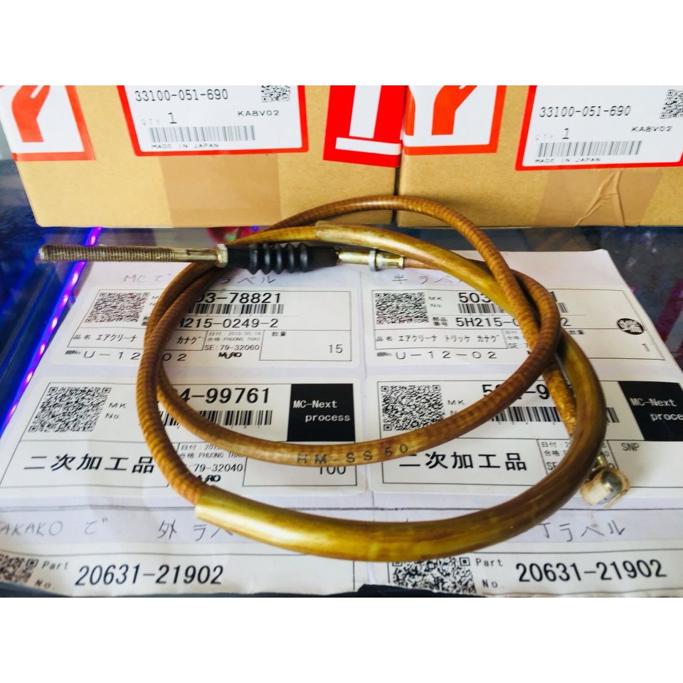 Bộ 4 dây côn thắng ga km giả zin màu ngã vàng ghidong thấp 67 ga lưỡi gà